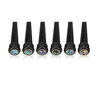 Alomejor 6PCS Pines para Puente de Guitarra Acústica de 6 Cuerdas, Hechos de Ébano con Incrustaciones de Nácar, Accesorios para Guitarra Folk y Clásica - Compatible con, Taylor, Yama