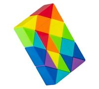 Alomejor 72 Bloques Torcen los Juguetes del Rompecabezas, Cubo Plástico de la Serpiente del ABS con los Bloques Giratorios Conectados por Resorte para Niños