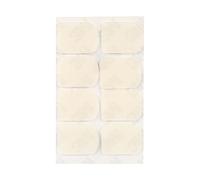 Alomejor 8Pcs Sax Mouthpiece Patch Pad 0.3/0.5/0.8mm Boquilla Parches Almohadillas Cojines para Clarinete y saxofón Soprano Alto Tenor(0.3mm Small Oval-Blanco)