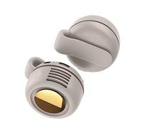Alomejor Abanico sin Hojas con Miniclip para Colgar en la Cintura con Dirección de Viento Ajustable para Trabajo Deportivo (WHITE)