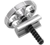 Alomejor Abrazadera de Bisagra de Bicicleta C Hebilla Placa de Abrazadera de Bisagra Integrada CNC para Bicicleta Plegable Brompton(Plata)