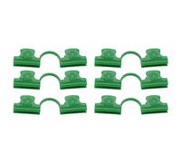 Alomejor Abrazadera de Invernadero de Plástico PE Duradero, Clamp/Holder de Hoja de 2 Cabezales para Horticultura, 50 Uds. (8mm)