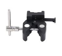 Alomejor Abrazadera de Montaje en V, Placa de Batería de Aleación de Aluminio con Abrazadera Ajustable, Diseño Antideslizante para Uso con Soporte de Luz y Trípode