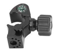 Alomejor Abrazadera de Poste GPS de 32 Mm con Brújula, Base Colectora de Datos de Aleación de Aluminio para Topografía GPS, para Controladores de 70-90 Mm de Longitud