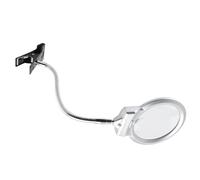 Alomejor Abrazadera Lupa Manguera Flexible 2X 6X Lente Doble Luz LED para Monedas Sellos Joyería