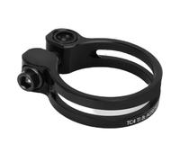 Alomejor Abrazadera para Tija de Sillín de Bicicleta, Aleación de Aluminio, Diseño Hueco para Bicicletas de Montaña y de Carretera, 27,2 Mm a 28,6 Mm, 1 Juego (BLACK)