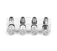 Alomejor Accesorio para Aerógrafo Divisor de Manguera de Aire de Aluminio Duradero para Ajuste del Flujo de Gas para Aerógrafo y Bomba de Aire Plata T1-4 Uno con Cuatro (T1-4 1 a)