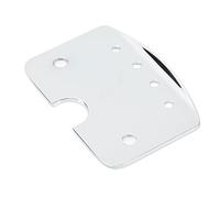 Alomejor Accesorios de Guitarra, Pieza Trasera de Caja de Puros de Metal Plateado con 2 Tornillos, Reemplazo Resistente para Guitarras de Caja de Puros de 4 Cuerdas