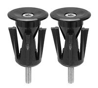 Alomejor Accesorios para Bicicletas 2PCS Tapa del Extremo del Manillar de la Bicicleta Aleación de Aluminio y Plástico Tapón del Manillar de la Bicicleta Cubierta del Extremo del (BLACK)