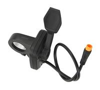 Alomejor Acelerador de Pulgar para Bicicleta Eléctrica, Acelerador con Conector Impermeable para Scooter de Bicicleta Eléctrica Universal de 12 V, 24 V, 36, 48, 52, 60 y 72