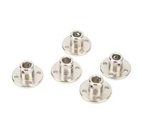 Alomejor Acoplamiento de Eje de Brida de 5 Piezas de 6 Mm, Conector de Acoplador de Modelo de Guía Rígida de Acero, con Llave y Tornillos, para Motores Modelo RC y Transmisión Mecánica