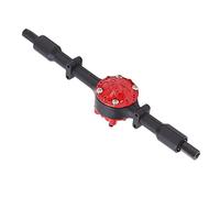 Alomejor Actualización del Eje del Puente Trasero de Metal de Alta Resistencia para el Camión WPL D12 RC, para el Rendimiento Modelo Automóvil, Aleación Aluminio (Negro Rojo)