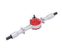 Alomejor Actualización del Eje del Puente Trasero de Metal de Alta Resistencia para el Camión WPL D12 RC, para el Rendimiento Modelo Automóvil, Aleación Aluminio (Rojo Plateado)