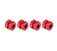 Alomejor Adaptador de Bujes Hexagonales de Rueda de 17 Mm, Juego de Actualización de Metal para HSP 94762 94081 con Cubierta Antipolvo, Mejora el Agarre y la Distribución del Peso para Coches RC 1/8