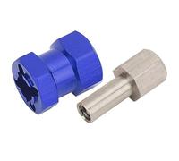 Alomejor Adaptador de Controlador de Cubo Hexagonal de Rueda de Extensión RC, Adaptador de Extensión de 12 Mm para Pista de 1,9 Pulgadas con Peso Ligero, Apto para D90 AX10 CC01 SCX10 (Blue)