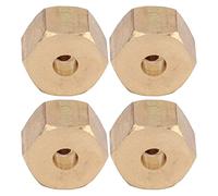 Alomejor Adaptador de Cubo de Rueda de Latón, Hexagonal de 12 Mm Extendido para Coches SCX10 90046 GN7 CC01 1/10 RC, con Pasador Fijo y Tornillo para una Fácil Instalación (8mm)