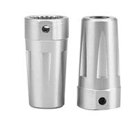 Alomejor Adaptador de Eje Recto Trasero de Aleación de Aluminio, Reemplazo Resistente para AXIAL AX90056, Incluye 2 Adaptadores para Mayor Durabilidad y Ajuste (AX30789S Plata)