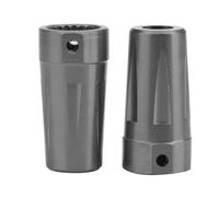 Alomejor Adaptador de Eje Recto Trasero de Aleación de Aluminio, Reemplazo Resistente para AXIAL AX90056, Incluye 2 Adaptadores para Mayor Durabilidad y Ajuste (AX30789T Gris Titanio)
