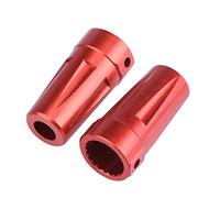Alomejor Adaptador de Eje Recto Trasero de Aleación de Aluminio, Reemplazo Resistente para AXIAL AX90056, Incluye 2 Adaptadores para Mayor Durabilidad y Ajuste (AX30789R Rojo)
