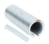 Alomejor Adaptador de Manguito de Cigüeñal de Polea de Motor Adaptador de Manguito de Polea de Acero Inoxidable de 3,4 a 1 Pulgada con Llave de Paso de 3 Pulgadas de Longitud para Ajuste de Eje de