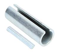 Alomejor Adaptador de Manguito de Cigüeñal de Polea de Motor Adaptador de Manguito de Polea de Acero Inoxidable de 3,4 a 1 Pulgada con Llave de Paso de 3 Pulgadas de Longitud para Ajuste de Eje de