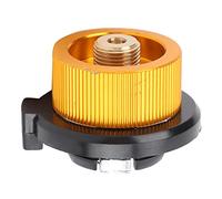 Alomejor Adaptador de Tanque de Gas Largo, Convertidor de Estufa de Camping de Aleación de Aluminio Altamente Sellado con Función de Apagado Automático, para Recipiente de Válvula Lindal