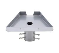 Alomejor Adaptador de Tubería de Plato Satelital, Soporte de Soporte de Poste de Hierro para el Plato Gen 3 con Capacidad de 500 Libras de 1.8 Pulgadas de Poste