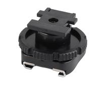 Alomejor Adaptador de Zapata Negro, Soporte de Flash ABS CSM-3 Duradero para Videocámara, Conexión Flash Externo, Diseño Liviano, 1 Unidad