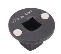 Alomejor Adaptador de Zócalo de Perfil bajo, Reductor de Zócalo de Impacto con Inserción de Metal para Espacios Reducidos 3/8M-1/4F (1/2"M-3/8"H)
