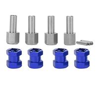 Alomejor Adaptador Hexagonal RC, Controlador de Rueda de Extensión Duradero para D90 AX10 CC01 SCX10, Pernos de 4" (Blue)
