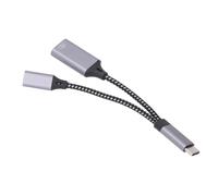 Alomejor Adaptador USB C A USB A Cable OTG de Aluminio de Carga Rápida para Computadoras y Tabletas 1 Unidad