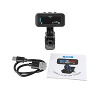 Alomejor Afinador de Guitarra con Clamp/Holder para bajo Cromático, Violín, Ukelele, Pantalla a Color HD, Recargable, Portátil, Plegable, Clamp/Holder Giratorio para Músicos, Material ABS, Tamaño de