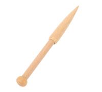 Alomejor Agujas de Tejer de Madera de un Cabezal para Tapices, Alfombras y Suéteres, Palo de Bobina de Madera, Herramienta Artesanal de Haya de 7 Pulgadas