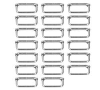 Alomejor Ajustador Rectangular de Metal de 20 Piezas, Kit de Hebilla de Cinturón de Hierro para Correas de Mochila, Cierre de Alambre de 4mm para Accesorios de Ropa (3,5x38x20mm)