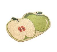 Alomejor Alfombrilla para para Gatos, Alfombrilla Antideslizante con Forma de Fruta de PVC para una Fácil Limpieza, Protección de Cajas de y Cuencos de Comida en Apartamentos Pequeños (40x60cm)