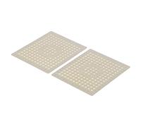 Alomejor Alfombrilla Protectora para Fregadero de Cocina, Antideslizante, Fácil de Limpiar, Material de Goma de Calidad Alimentaria, 10 X 12 Pulgadas, 2 Unidades, Color Marrón, Apta para Cocina