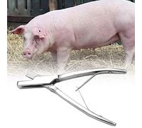 Alomejor Alicates para Etiquetas de Oreja de Cerdo de Acero Inoxidable, Equipo Duradero para Animales de Granja, Ligero para Granjeros (Alicates domésticos en forma de V)