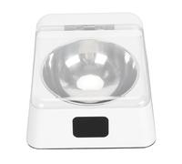 Alomejor Alimentador Inteligente para Gatos con Tapa de Apertura Automática con Pantalla Digital, Multifuncional, Funciona con Pilas para Amantes de Las Mascotas Ocupados ABS, Acero Inoxidable