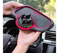 Alomejor Almohadilla Antideslizante para Teléfono para Coche, Soporte Giratorio para Teléfono de 360 Grados, Almohadilla de Goma Antideslizante para Tablero de Vehículos, PVC, 8x19x24cm