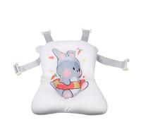 Alomejor Almohadilla de Soporte para Baño para bebé, Lindos Patrones de Dibujos Animados, Cuna de Baño Ergonómica de Fibra de Poliéster para Bebés, Compacta, Liviana, de Secado Rápido con (Conejo