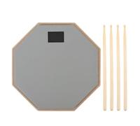 Alomejor Almohadilla de Tambor Silenciosa, Almohadilla de Práctica de Goma de 12 Pulgadas con 2 Tablas de Batería y Absorción de Choque, Kit de Tambores Amigables con los Apartamentos (GREY)