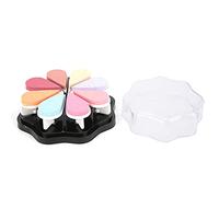 Alomejor Almohadilla para Sellos en Forma de Pétalo con 8 Colores para Pintar con los Dedos y Manualidades DIY, Almohadilla de Tinta No Tóxica y sin ácido para Niños (Esponja, tinta 4)