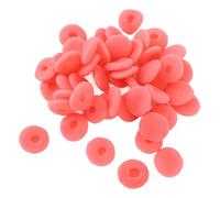 Alomejor Almohadillas para los Oídos, Cubiertas de Espuma, Cómodo Protector de Repuesto para Tabletas MP3, MP4, 50 Unidades, 15mm de Diámetro (Rojo)