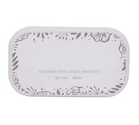 Alomejor Alomejor Almohadilla de Tinta Blanca de Porcelana, Almohadilla de Tinta para Sellos con Patrón Transparente para Madera y Papel, Material Ecológico, 1 Pieza, 3,7 X 2,2 Pulgadas (BD-282