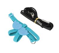 Alomejor Alomejor Arnés para Pájaros Correa Elástica, Liviana, Portátil para Volar Loros, Fácil de Usar, Ajustable con Lindas Alas para Adiestramiento de Pájaros o Caminatas Al Aire Libre (Blue)