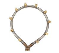 Alomejor Alomejor Boquilla Anular Giratoria de Múltiples Cabezales Pulverizador de Anillo Atomizador para Riego Agrícola de Jardín, Boquilla de Cobre de Acero Inoxidable Duradera para Dosificación y