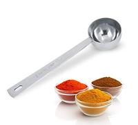 Alomejor Alomejor Cuchara Medidora Multifunción de Acero Inoxidable para Cocina, Cuchara Medidora de Leche en Polvo Ecológica de 1,7 Oz, 6,4x1,7 Pulgadas, Plateada (30ml) (15ml)