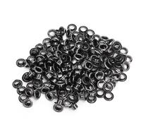 Alomejor Alomejor Kit de Ojales de Latón de 4mm para álbum de Recortes de Manualidades de Cuero, Juego de 100 Ojales para Zapatos, Bolsos, Sombreros, Etiquetas, Color Dorado (Bronce) (Plata Negro)