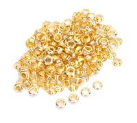 Alomejor Alomejor Kit de Ojales de Latón de 4mm para álbum de Recortes de Manualidades de Cuero, Juego de 100 Ojales para Zapatos, Bolsos, Sombreros, Etiquetas, Color Dorado (Bronce) (GOLD)