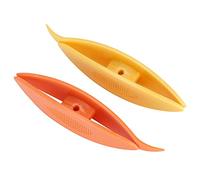 Alomejor Alomejor Lanzaderas de frivolité de Plástico Kit de Lanzadera de Moda Suave para Crochet 2 Piezas para Manualidades (12043 naranja + naranja brillante) (12042 +amarillo)